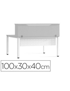 MOSTRADOR DE ALTILLO ROCADA VALIDO PARA MESAS WORK METAL EXECUTIVE 100X30X40 CM ACABADO AW04 BLANCO/BLANCO