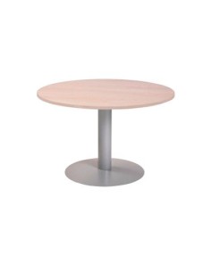 MESA DE REUNION ROCADA MEETING 3005AT02 ESTRUCTURA COLUMNA ACERO GRIS TABLERO MADERA GRIS 100 CM DIAMETRO