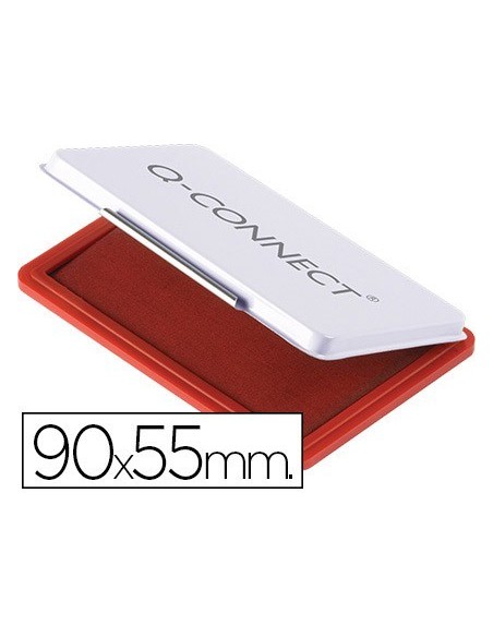 TAMPON Q-CONNECT N.3 90X55 MM ROJO