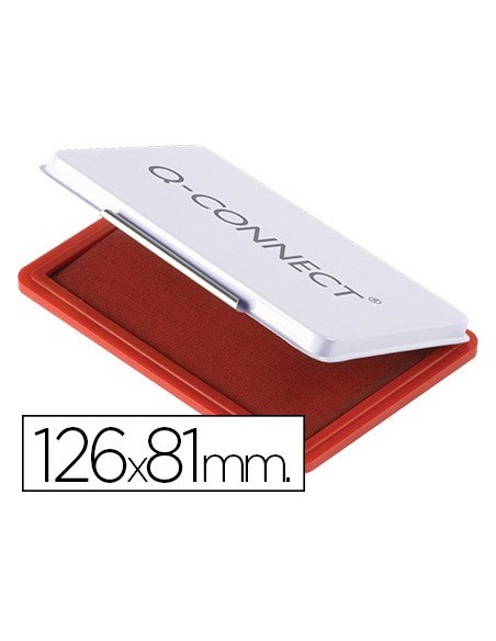 TAMPON Q-CONNECT N.1 126X81 MM ROJO