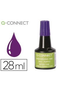 TINTA TAMPON Q-CONNECT VIOLETA FRASCO DE 28 ML