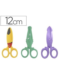 TIJERA ESCOLAR LIDERPAPEL 12CM ESPECIAL PARA INFANTIL CORTA PAPEL Y CARTON UNIDAD