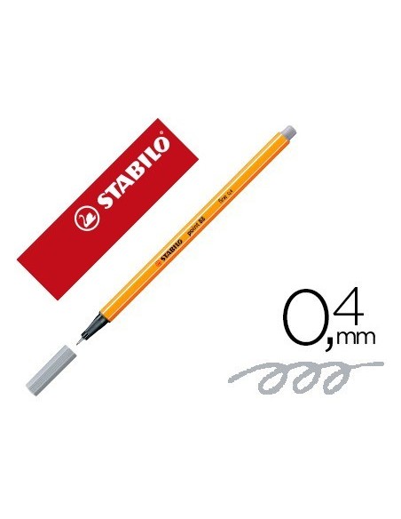 ROTULADOR STABILO PUNTA DE FIBRA POINT 88 GRIS AZULADO CLARO 0,4 MM