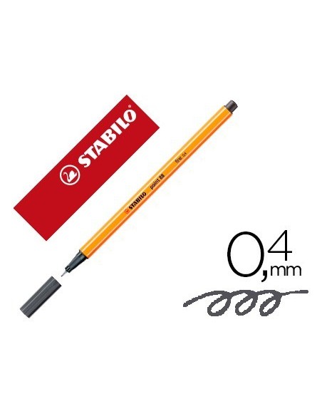 ROTULADOR STABILO PUNTA DE FIBRA POINT 88 GRIS AZULADO INTENSO 0,4 MM