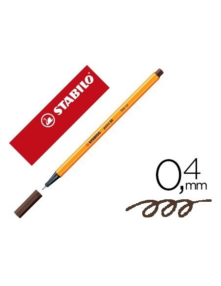 ROTULADOR STABILO PUNTA DE FIBRA POINT 88 SOMBRA 0,4 MM