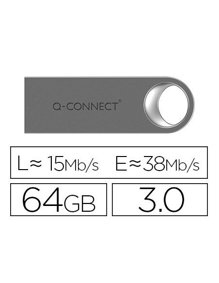 MEMORIA USB Q-CONNECT FLASH PREMIUM 64 GB 3.0