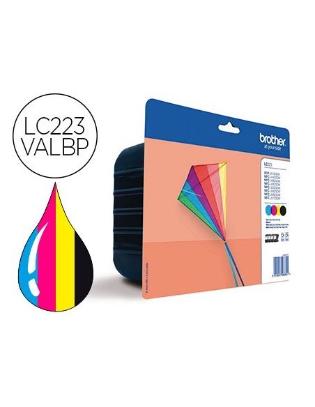 INK-JET BROTHER LC-223VALBP DCPJ4120DW / MFCJ4420DW / 4620DW / 5320DW PACK DE 4 COLORES 550 PAGINAS