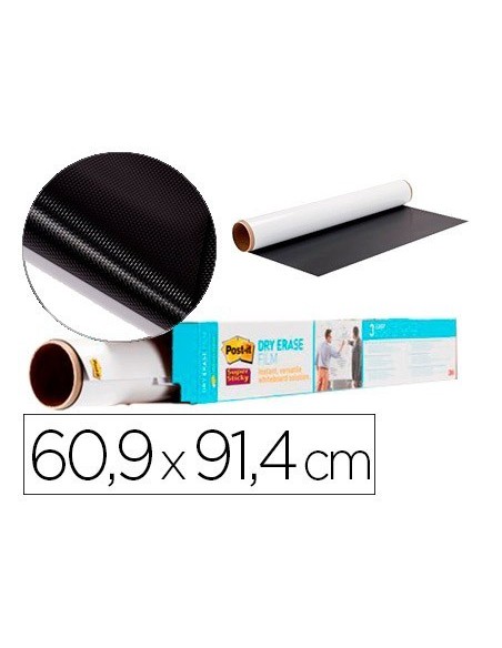 PIZARRA BLANCA POST IT SUPER STICKY ROLLO ADHESIVO REMOVIBLE 60,9X91,4 CM