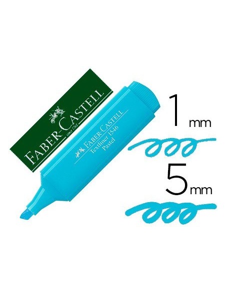 ROTULADOR FABER FLUORESCENTE 1546 COLOR PASTEL AZUL
