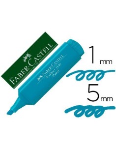 ROTULADOR FABER FLUORESCENTE 1546 COLOR PASTEL AZUL TURQUESA