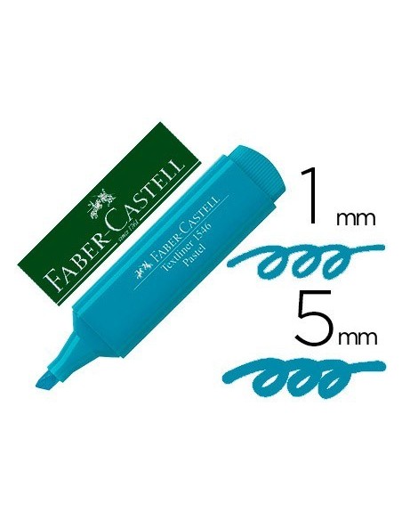 ROTULADOR FABER FLUORESCENTE 1546 COLOR PASTEL AZUL TURQUESA
