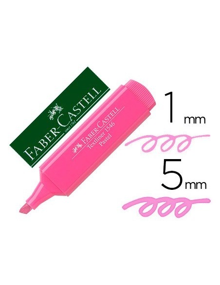 ROTULADOR FABER FLUORESCENTE 1546 COLOR PASTEL ROSA