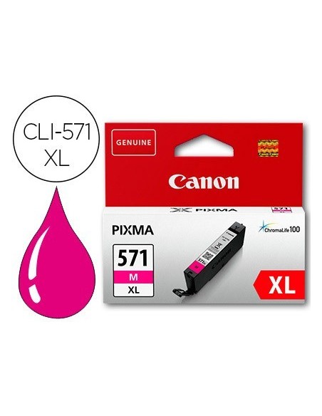 INK-JET CANON CLI-571XL PIXMA MG6852 / TS6050 / TS8050 MAGENTA 500 PAG