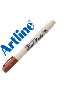 ROTULADOR ARTLINE SUPREME BRUSH PINTURA BASE DE AGUA PUNTA TIPO PINCEL TRAZO VARIABLE MARRON