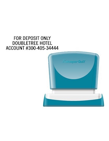 SELLO X'STAMPER QUIX PERSONALIZABLE COLOR NEGRO MEDIDAS 16X48 MM Q-11