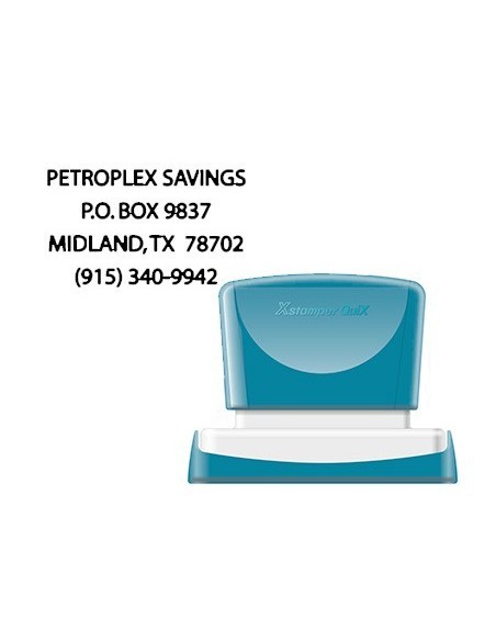 SELLO X'STAMPER QUIX PERSONALIZABLE COLOR NEGRO MEDIDAS 36X61 MM Q-16