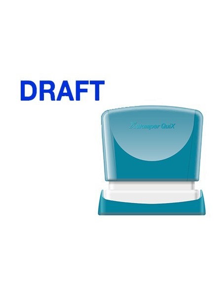 SELLO X'STAMPER QUIX PERSONALIZABLE COLOR AZUL MEDIDAS 11X40 MM Q-10