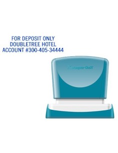 SELLO X'STAMPER QUIX PERSONALIZABLE COLOR AZUL MEDIDAS 16X48 MM Q-11
