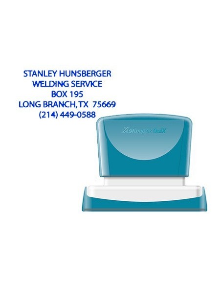 SELLO X'STAMPER QUIX PERSONALIZABLE COLOR AZUL MEDIDAS 24X49 MM Q-12