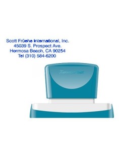 SELLO X'STAMPER QUIX PERSONALIZABLE COLOR AZUL MEDIDAS 28X78 MM Q-24