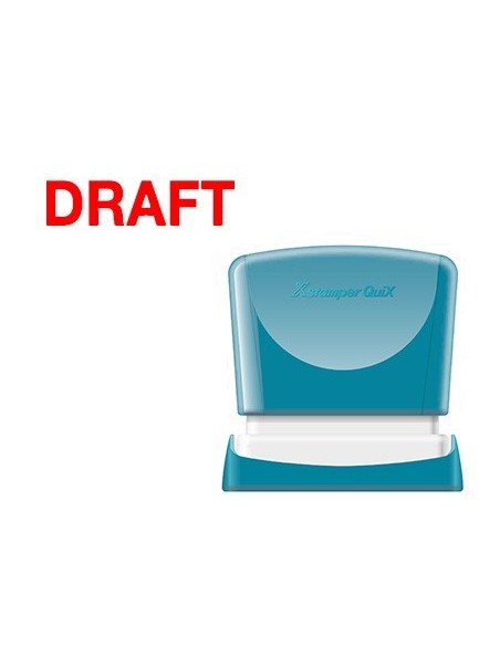 SELLO X'STAMPER QUIX PERSONALIZABLE COLOR ROJO MEDIDAS 11X40 MM Q-10