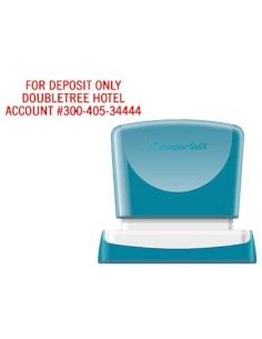 SELLO X'STAMPER QUIX PERSONALIZABLE COLOR ROJO MEDIDAS 16X48 MM Q-11