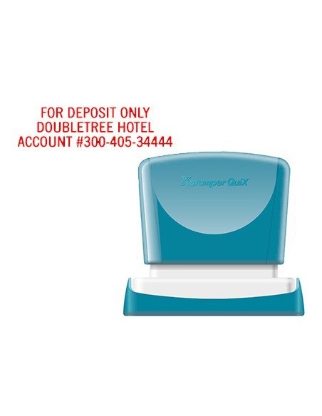 SELLO X'STAMPER QUIX PERSONALIZABLE COLOR ROJO MEDIDAS 16X48 MM Q-11