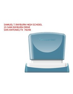 SELLO X'STAMPER QUIX PERSONALIZABLE COLOR ROJO MEDIDAS 14X60 MM Q-14