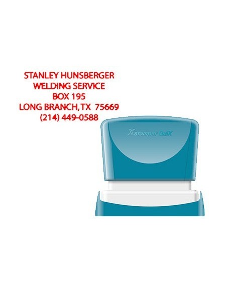 SELLO X'STAMPER QUIX PERSONALIZABLE COLOR ROJO MEDIDAS 24X49 MM Q-12