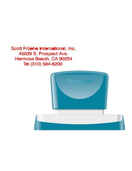 SELLO X'STAMPER QUIX PERSONALIZABLE COLOR ROJO MEDIDAS 28X78 MM Q-24