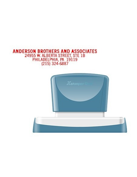 SELLO X'STAMPER QUIX PERSONALIZABLE COLOR ROJO MEDIDAS 16X83 MM Q-26