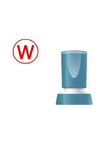 SELLO X'STAMPER QUIX PERSONALIZABLE COLOR ROJO REDONDO DIAMETRO 20 MM Q-34