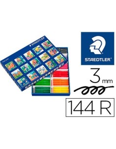 ROTULADOR STAEDTLER COLOR JUMBO TRAZO 3 MM SCHOOL PACK DE 144 UNIDADES COLORES SURTIDOS 12 X COLOR