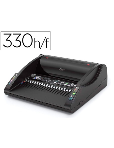 ENCUADERNADORA ELECTRICA PARA CANUTILLO GBC COMBBIND C200E PERFORA 15 HOJAS TAMAÑO A4 ENCUADERNA 330 HOJAS