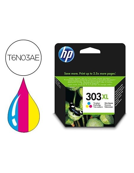 INK-JET HP 303XL ENVY PHOTO 6230 / 7130 / 7830 COLOR TRICOLOR CAPACIDAD 415 PAGINAS