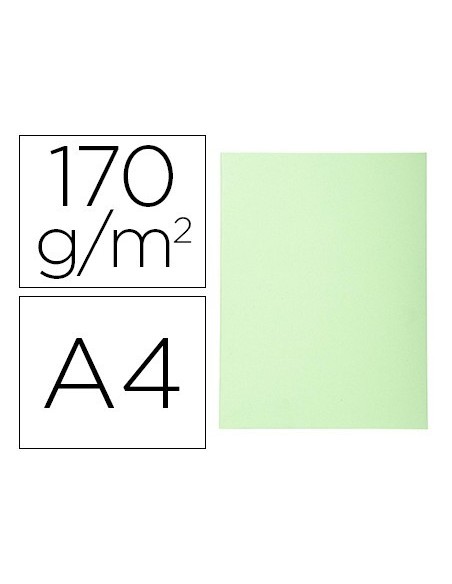 SUBCARPETA CARTULINA RECICLADA EXACOMPTA DIN A4 VERDE CLARO 170 GR