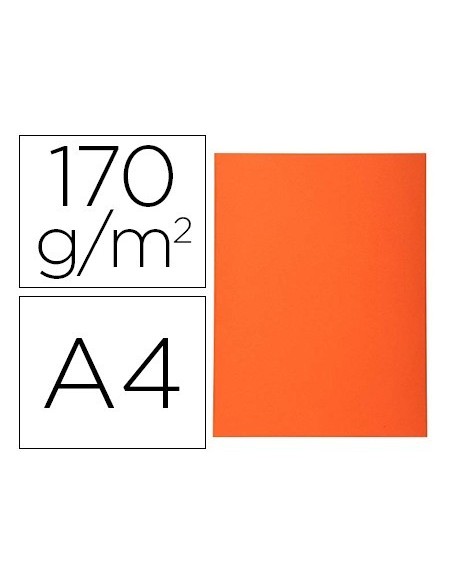 SUBCARPETA CARTULINA RECICLADA EXACOMPTA DIN A4 NARANJA 170 GR