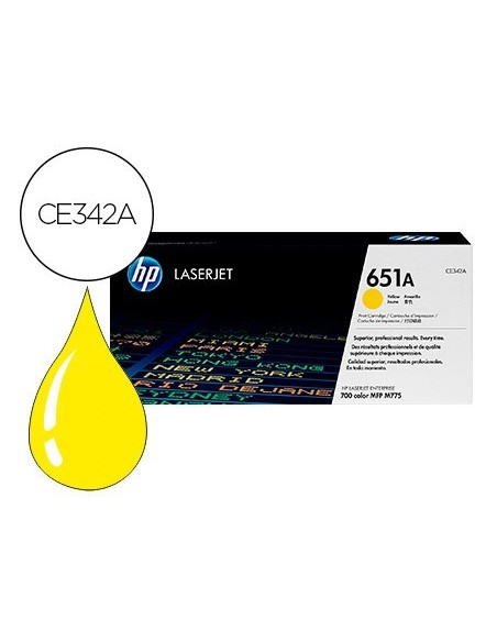 TONER HP 651A LASERJET MFP M775DN / M775F / M775Z / M775Z AMARILLO 16.000 PAGINAS