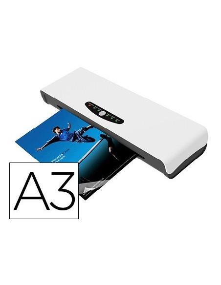 PLASTIFICADORA Q-CONNECT DIN A3 ALTO RENDIMIENTO FRIO/ CALIENTE CUATRO RODILLOS HASTA 250 MICRAS