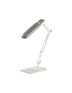 LAMPARA DE OFICINA Q-CONNECT SOBREMESA PROFESIONAL ABS 32 LEDS 9 W INTERRUPTOR SENSOR 3 NIVELES COLOR CROMADO