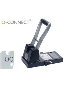 TALADRADOR Q-CONNECT KF18766 NEGRO 2 TALADROS ABERTURA 10 MM CAPACIDAD 270 HOJAS