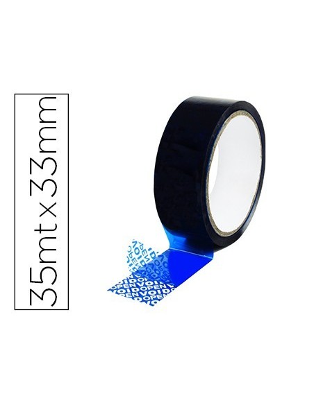 CINTA SEGURIDAD Q-CONNECT PRECINTO POSTAL AZUL 35 MT X 33 MM