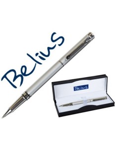 ROLLER BELIUS NUREMBERG GRIS PUNTA 0,5 MM TINTA AZUL EN ESTUCHE