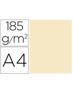 CARTULINA GUARRO DIN A4 CASCARA DE HUEVO 185 GR PAQUETE DE 50 HOJAS