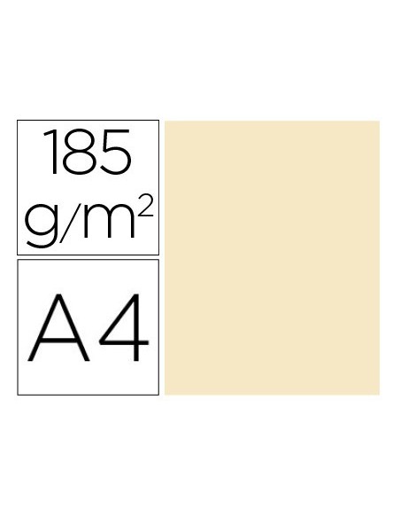 CARTULINA GUARRO DIN A4 CASCARA DE HUEVO 185 GR PAQUETE DE 50 HOJAS