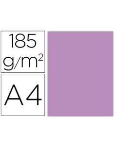 CARTULINA GUARRO DIN A4 MALVA 185 GR PAQUETE DE 50 HOJAS