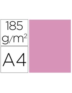 CARTULINA GUARRO DIN A4 ROSA CHICLE 185 GR PAQUETE DE 50 HOJAS