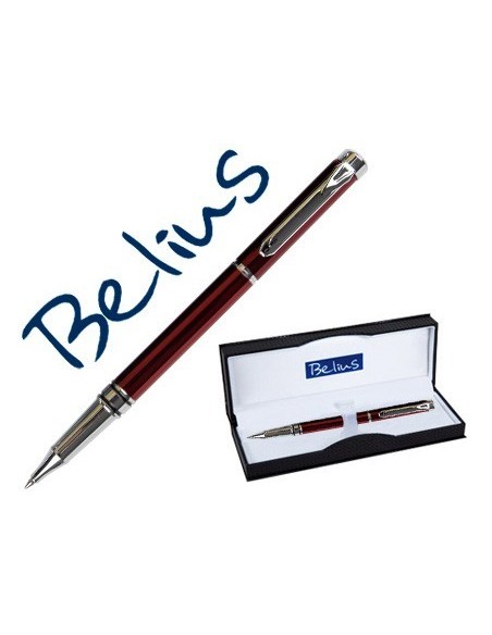ROLLER BELIUS NUREMBERG ROJO PUNTA 0,5 MM TINTA AZUL EN ESTUCHE