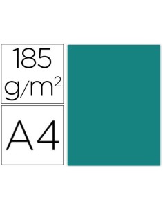 CARTULINA GUARRO DIN A4 VERDE MENTA 185 GR PAQUETE DE 50 HOJAS