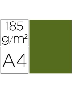 CARTULINA GUARRO DIN A4 VERDE SAFARI 185 GR PAQUETE DE 50 HOJAS